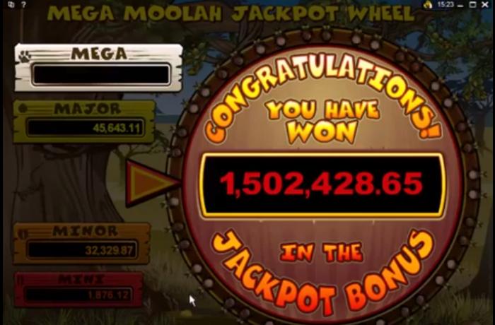 Megagewinn mega moolah millionaer